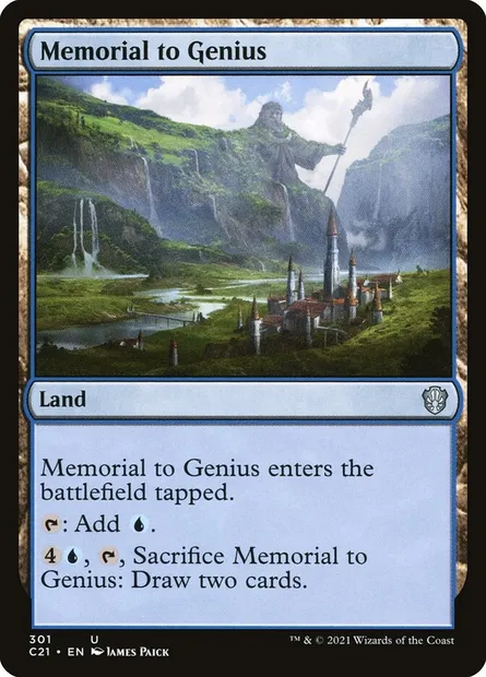 Memorial to Genius, Magic card C21 301 — Commander 2021 set