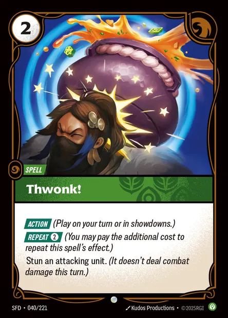 Thwonk!, carte Riftbound SFD 040 — extension Spiritforged