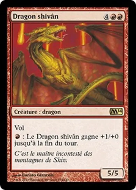 Dragon shivân, carte Magic M14 154 — extension Magic 2014