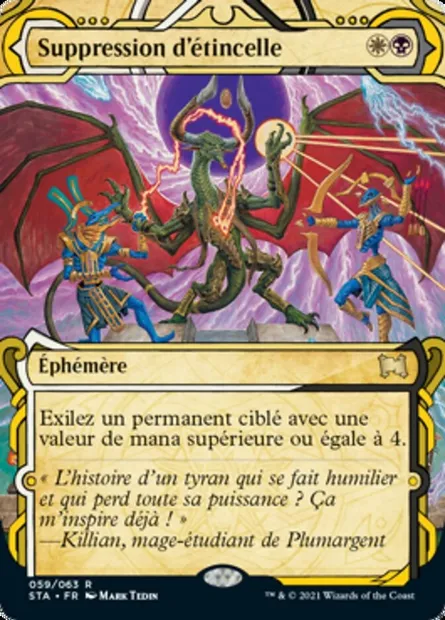 Suppression d'étincelle, carte Magic STA 59 — extension Strixhaven Mystical Archive