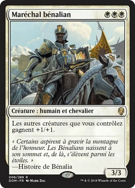 Maréchal bénalian, carte Magic DOM 6 — extension Dominaria