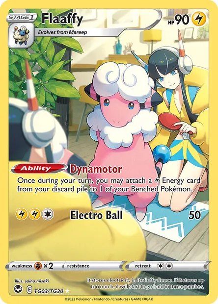 Flaaffy, Pokémon card SIT TG03 — Silver Tempest set