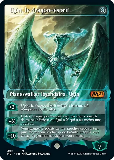 Ugin, le dragon-esprit, carte Magic M21 285 — extension Core Set 2021
