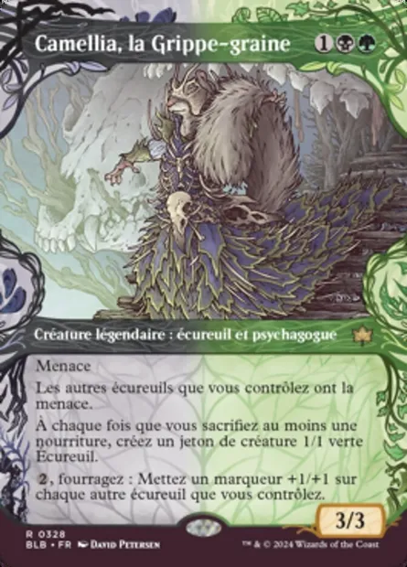 Camellia, la Grippe-graine, carte Magic BLB 328 — extension Bloomburrow