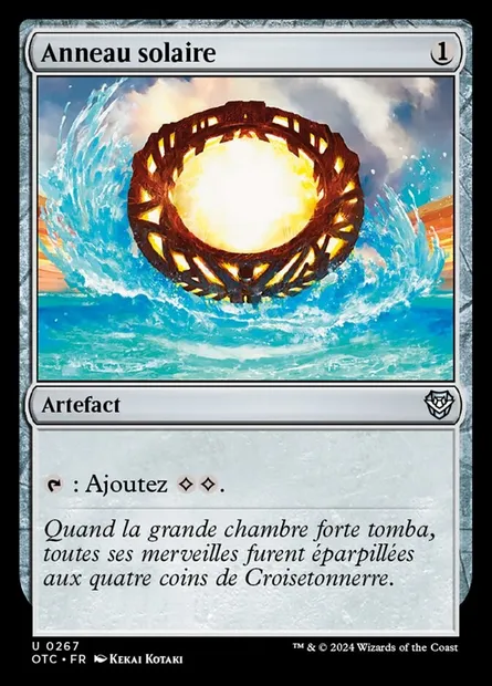 Anneau solaire, carte Magic OTC 267 — extension Outlaws of Thunder Junction Commander