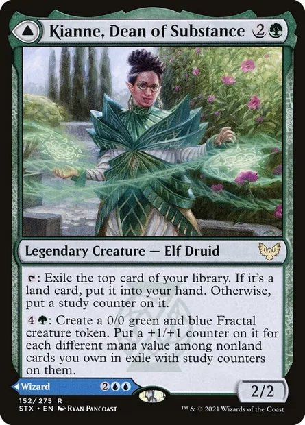 Kianne, Dean of Substance // Imbraham, Dean of Theory, Magic card STX 152 — Strixhaven: School of Mages set