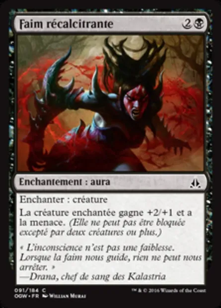 Faim récalcitrante, carte Magic OGW 91 — extension Le serment des Sentinelles