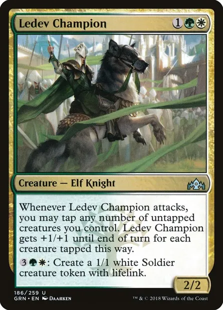 Ledev Champion, Magic card GRN 186 — Guilds of Ravnica set