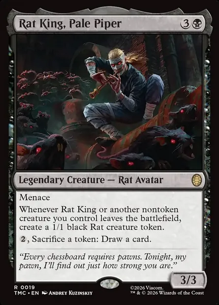 Rat King, Pale Piper, Magic card TMC 19 — Teenage Mutant Ninja Turtles Eternal set