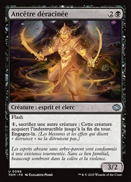 Ancêtre déracinée, carte Magic TDM 96 — extension Tarkir: Dragonstorm