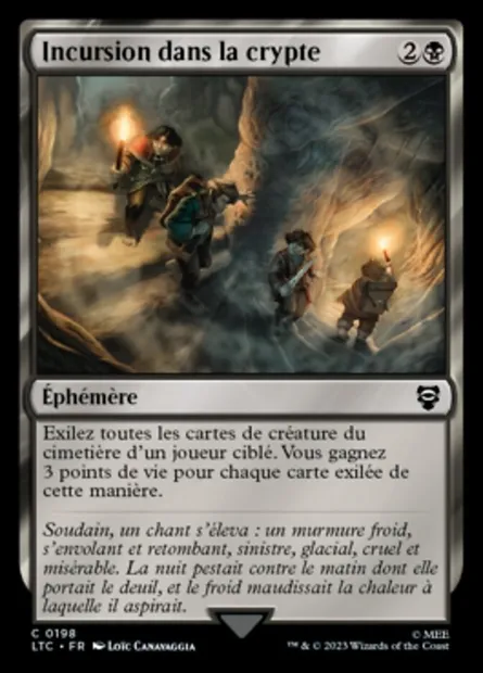 Incursion dans la crypte, carte Magic LTC 198 — extension Tales of Middle-earth Commander