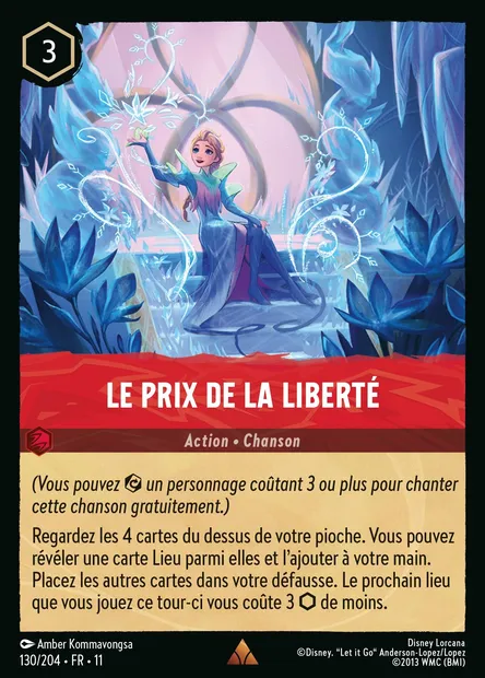 Le prix de la liberté, carte Disney Lorcana CH11-130 — extension Givresort