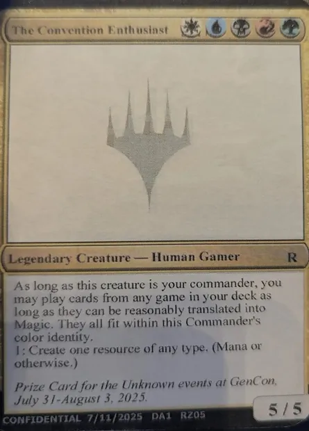 The Convention Enthusiast, carte Magic UNK RZ05l — extension Unknown Event