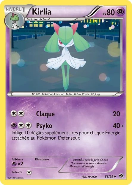 Kirlia, carte Pokémon NXD 56 — extension Destinées Futures