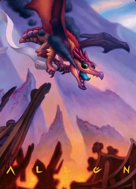Scavenger Regent // Scavenger Regent, Magic card ATDM 45 — Tarkir: Dragonstorm Art Series set