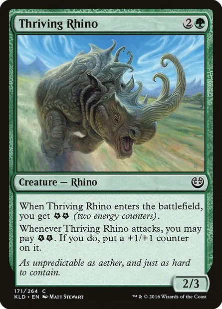 Thriving Rhino, Magic card KLD 171 — Kaladesh set