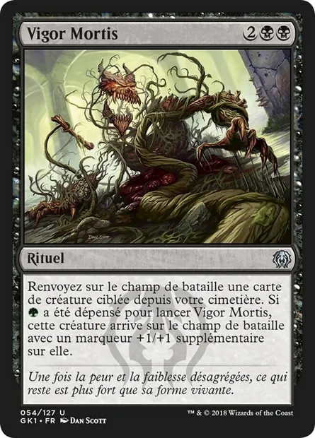 Vigor Mortis, carte Magic GK1 54 — extension GRN Guild Kit
