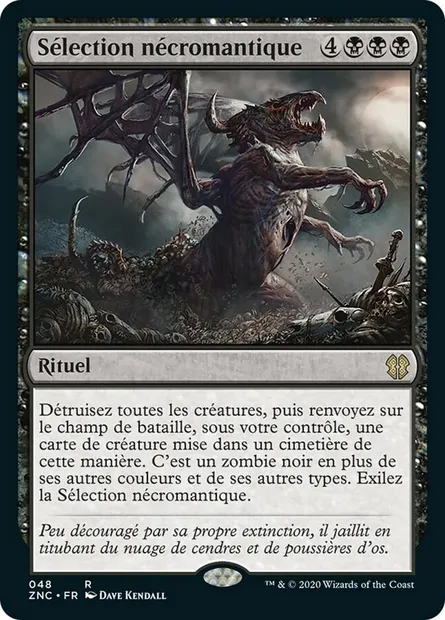 Sélection nécromantique, carte Magic ZNC 48 — extension Zendikar Rising Commander