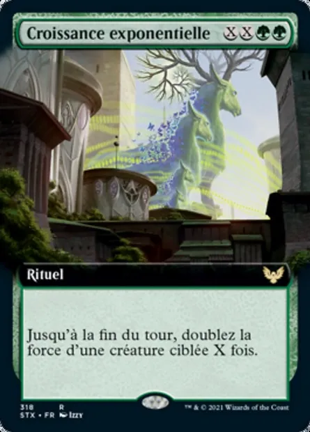 Croissance exponentielle, carte Magic STX 318 — extension Strixhaven: l'Académie des Mages