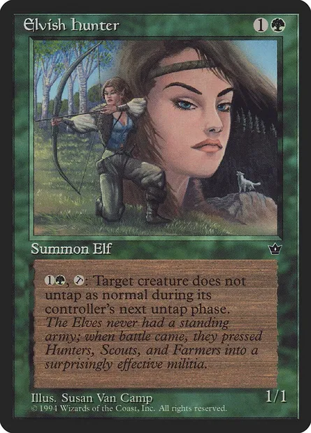Elvish Hunter, carte Magic FEM 67c — extension Fallen Empires