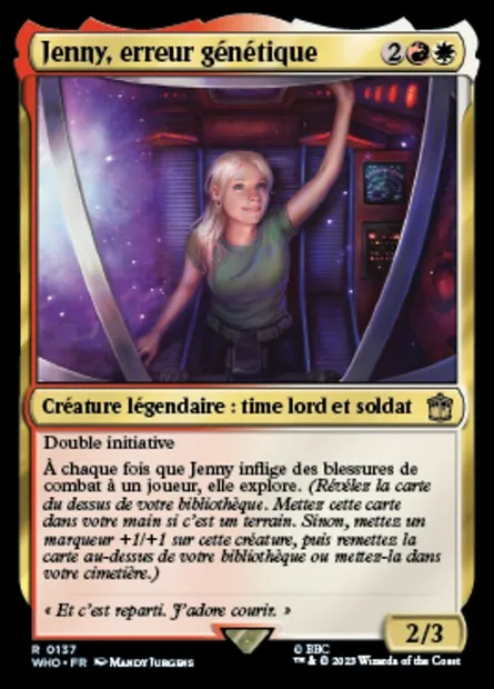 Jenny, erreur génétique, carte Magic WHO 137 — extension Doctor Who