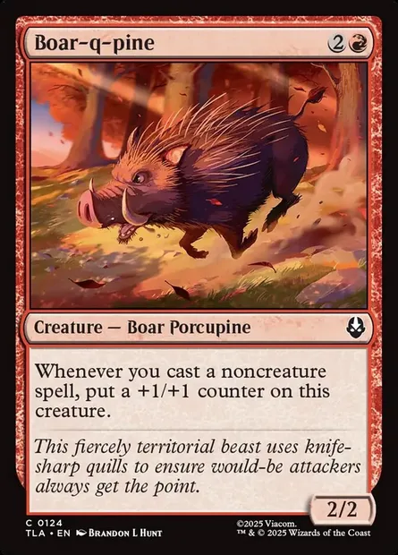 Boar-q-pine, Magic card TLA 124 — Avatar: The Last Airbender set