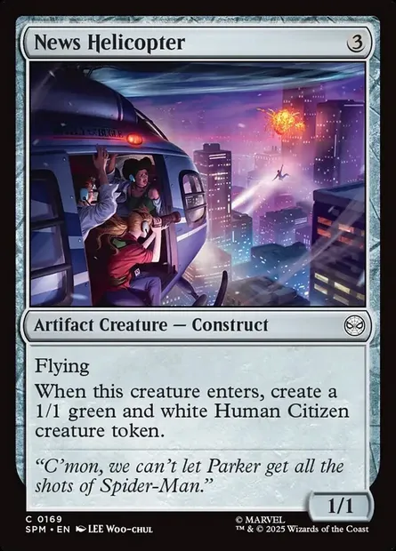 News Helicopter, Magic card SPM 169 — Marvel's Spider-Man set