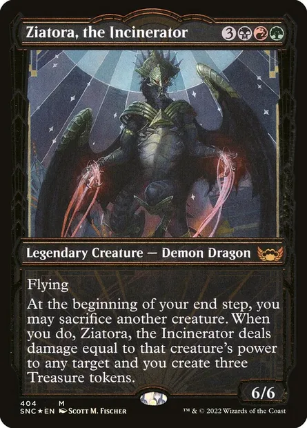 Ziatora, the Incinerator, Magic card SNC 404 — Streets of New Capenna set