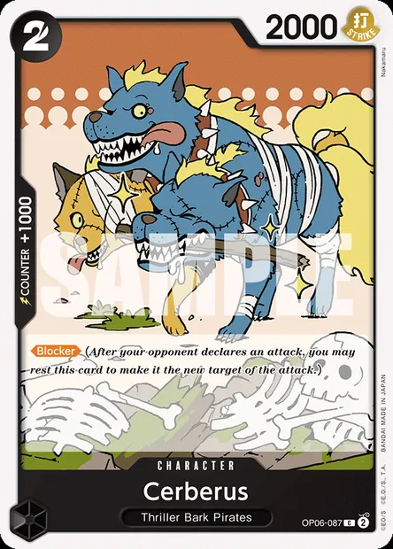 Cerberus, carte One Piece OP06-087 — extension ONE PIECE CARD THE BEST