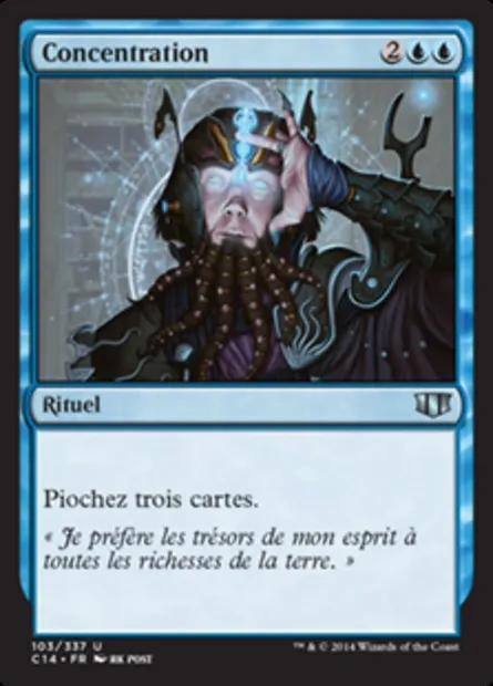 Concentration, carte Magic C14 103 — extension Commander 2014
