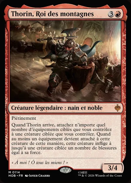 Thorin, Roi des montagnes, carte Magic HOB 114 — extension The Hobbit