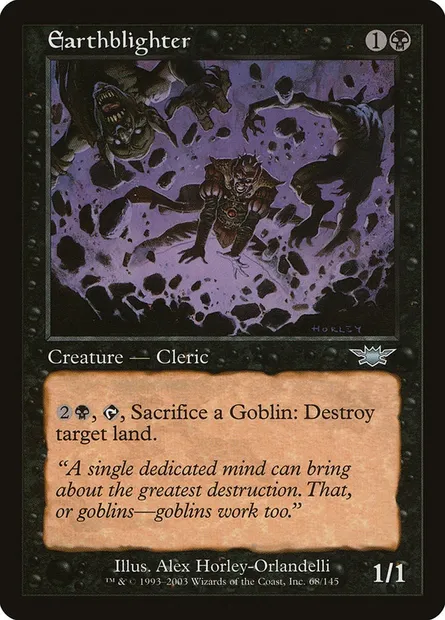 Earthblighter, Magic card LGN 68 — Legions set