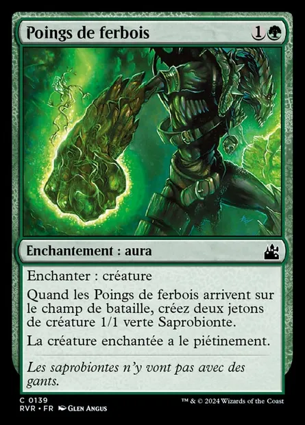 Poings de ferbois, carte Magic RVR 139 — extension Ravnica Remastered