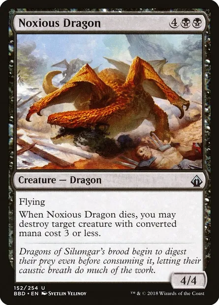 Dragon délétère, carte Magic BBD 152 — extension Battlebond
