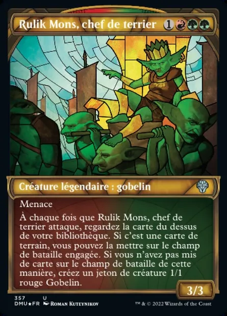 Rulik Mons, chef de terrier, carte Magic DMU 357 — extension Dominaria Uni