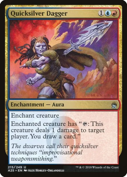 Quicksilver Dagger, Magic card A25 215 — Masters 25 set