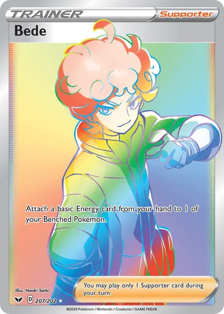 Bede, Pokémon card SSH 207 — Sword & Shield set