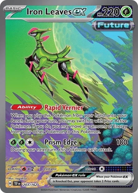 Iron Leaves ex, Pokémon card TEF 203 — Temporal Forces set