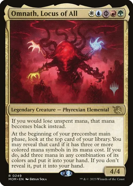 Omnath, Locus of All, Magic card PMOM 249p — March of the Machine Promos set