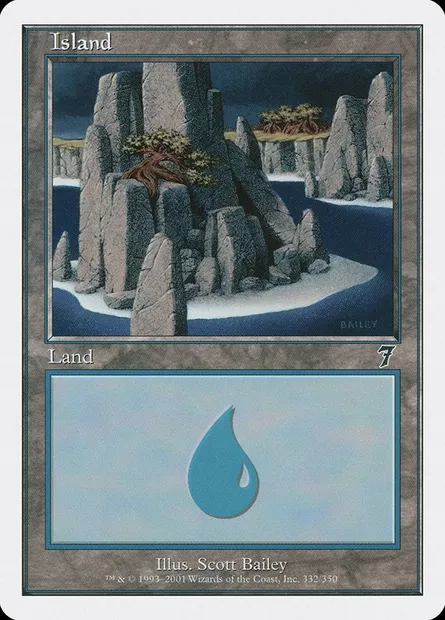 Île, carte Magic 7ED 332 — extension Septième Edition