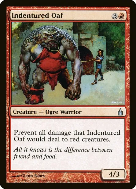 Indentured Oaf, Magic card RAV 133 — Ravnica: City of Guilds set