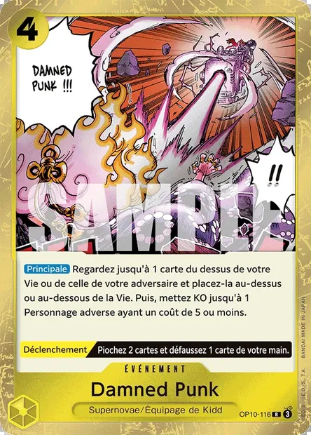 Damned Punk, carte One Piece OP10-116 — extension SANG ROYAL