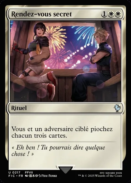 Rendez-vous secret, carte Magic FIC 217 — extension Final Fantasy Commander