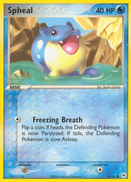 Spheal, Pokémon card HL 74 — Hidden Legends set