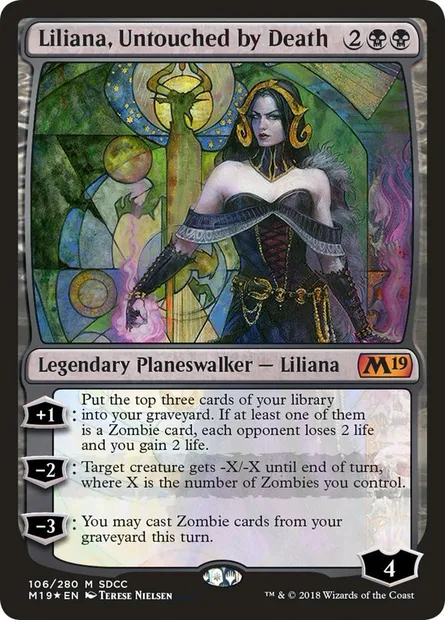 Liliana, épargnée par la mort, carte Magic PS18 106 — extension San Diego Comic-Con 2018