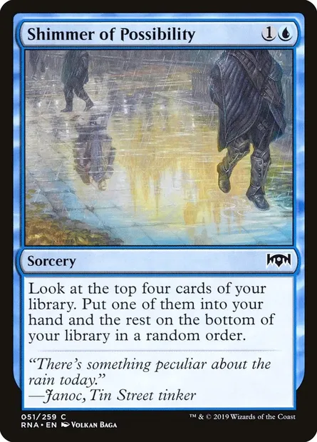 Shimmer of Possibility, Magic card RNA 51 — Ravnica Allegiance set
