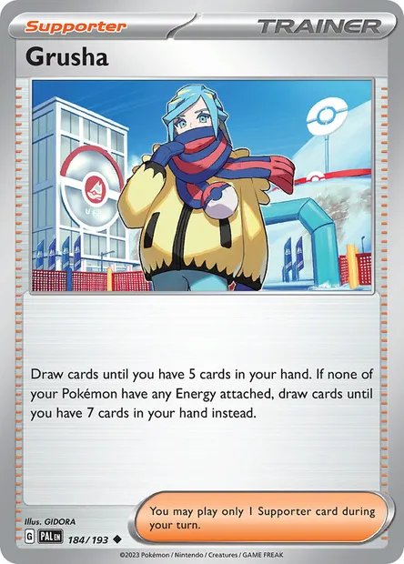 Grusha, Pokémon card PAL 184 — Paldea Evolved set