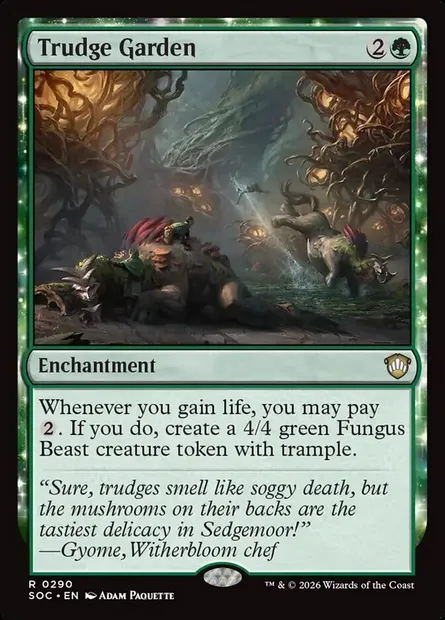 Trudge Garden, Magic card SOC 290 — Secrets of Strixhaven Commander set