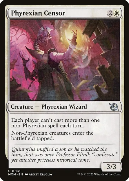 Phyrexian Censor, Magic card MOM 31 — March of the Machine set