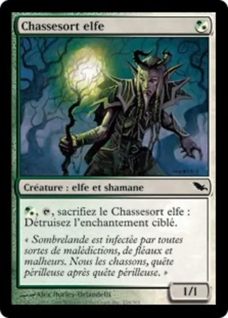 Chassesort elfe, carte Magic SHM 226 — extension Sombrelande